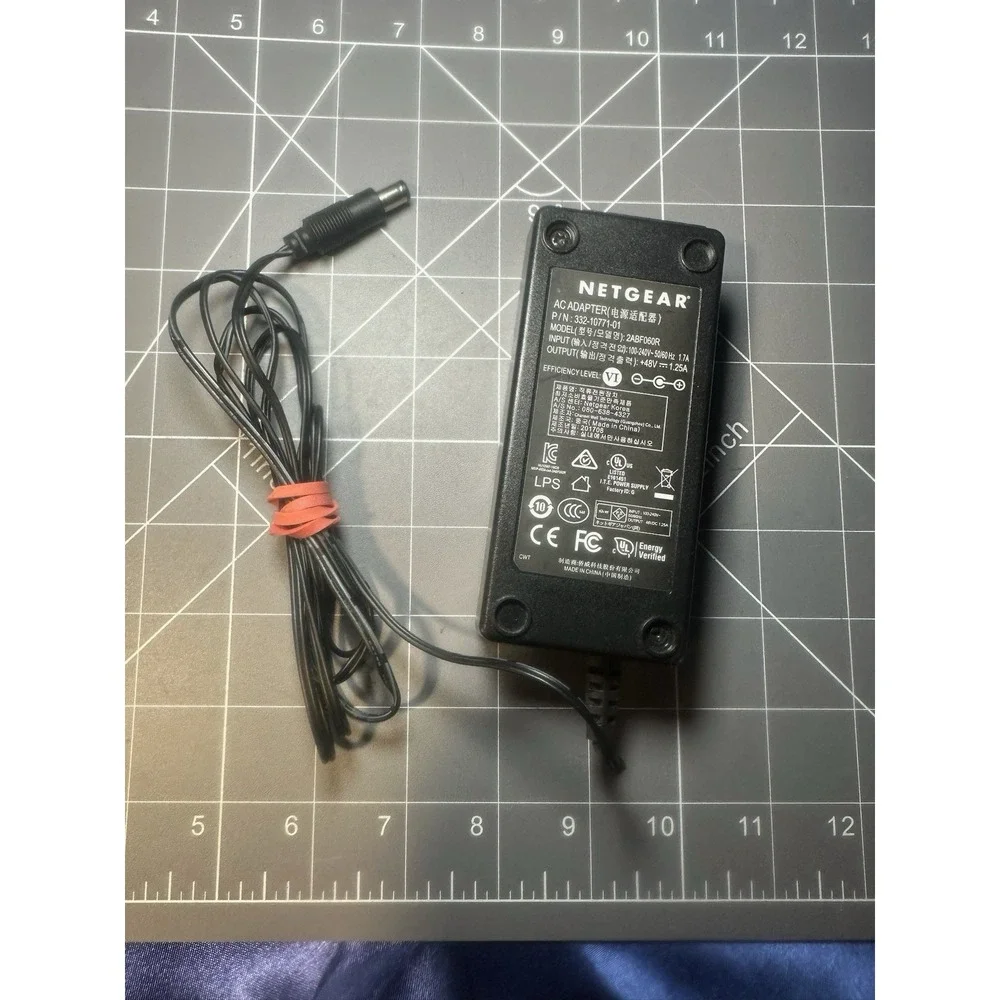 AC DC Adapter Charger For Netgear 48V 1.25A 2ABF060R 332-10771-01 Power Supply